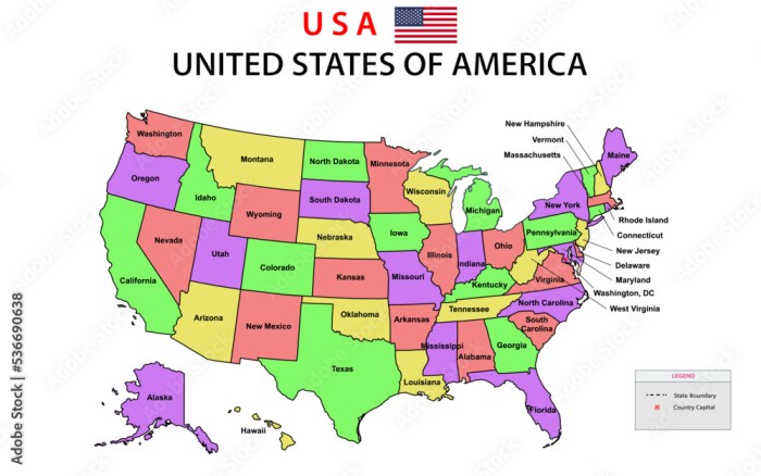 USA Map. Political map of the United States of America. US Map with ... Is the US Facing a Teacher Shortage Crisis?
